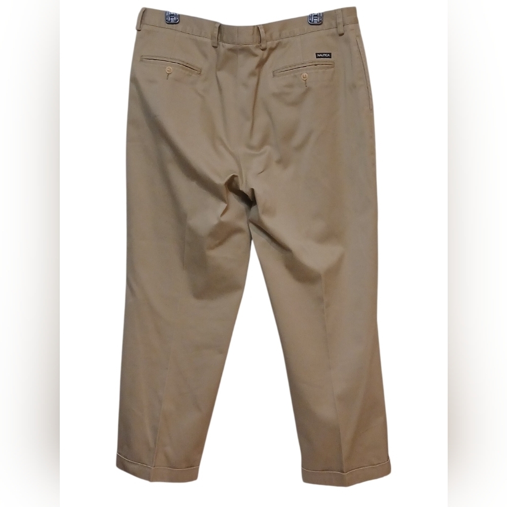 Nautica - NWOT, Classic Fit Khaki Pants, Pleated & Cuffed, Straight Leg, 40x30 - Picture 7 of 10